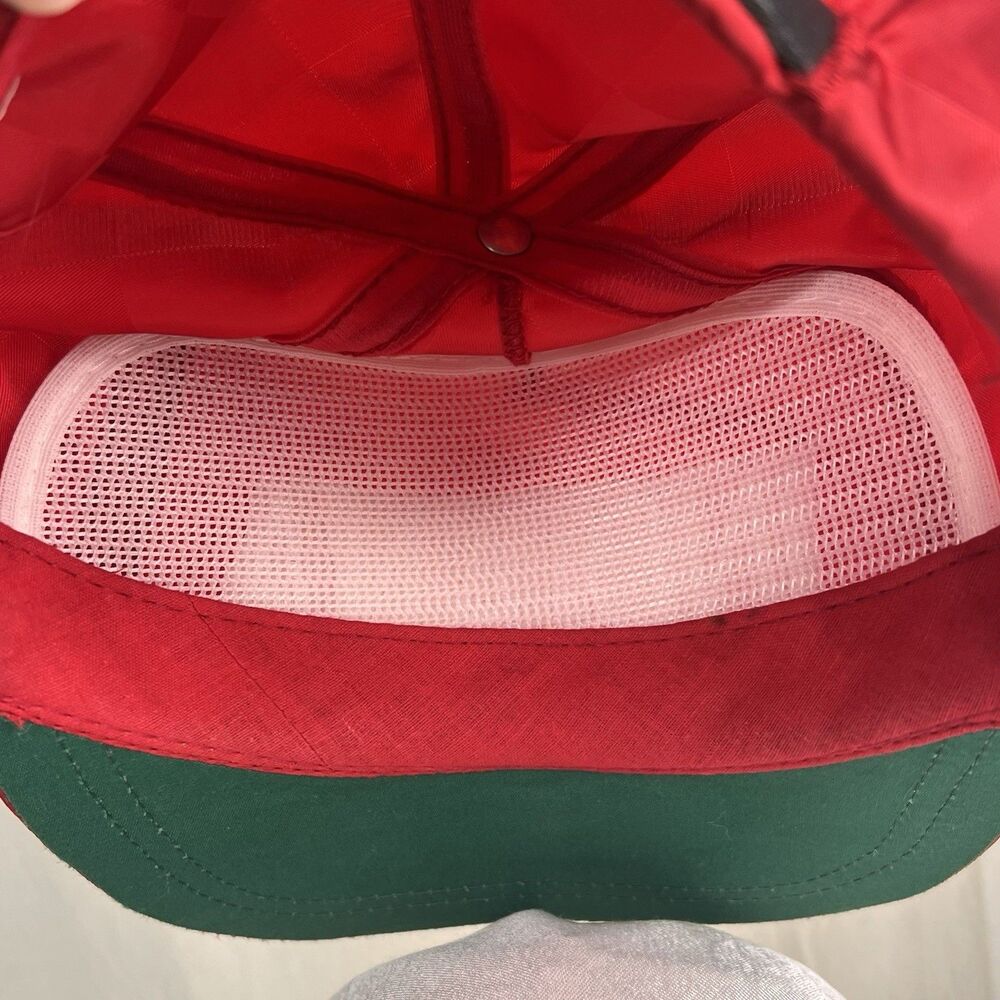 Vintage Somers Indiana Snapback Hat Red Checkerboard Nylon Rope Trim Trucker Cap - Picture 10 of 10